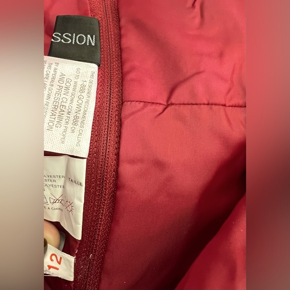 Vintage Impression Red Satin Strapless Dress, Size 12, Great Condition - Picture 6 of 16